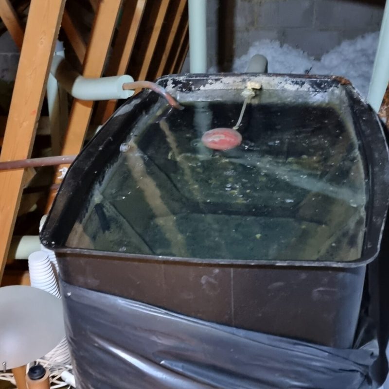 Overflowing cold water storage tank emergency repair in Bletchley
